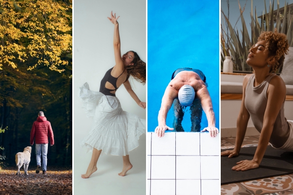 People doing various different physical sports or activities